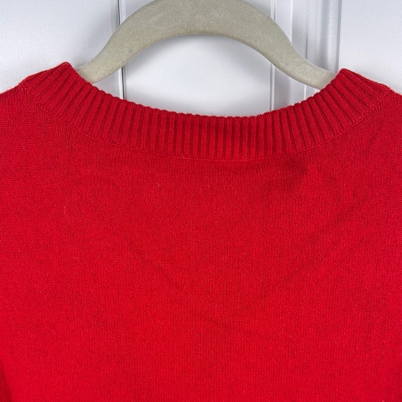 Moschino Red Wool & Cashmere Jumper Dress with Yellow Heart Design - Picture 9 of 9